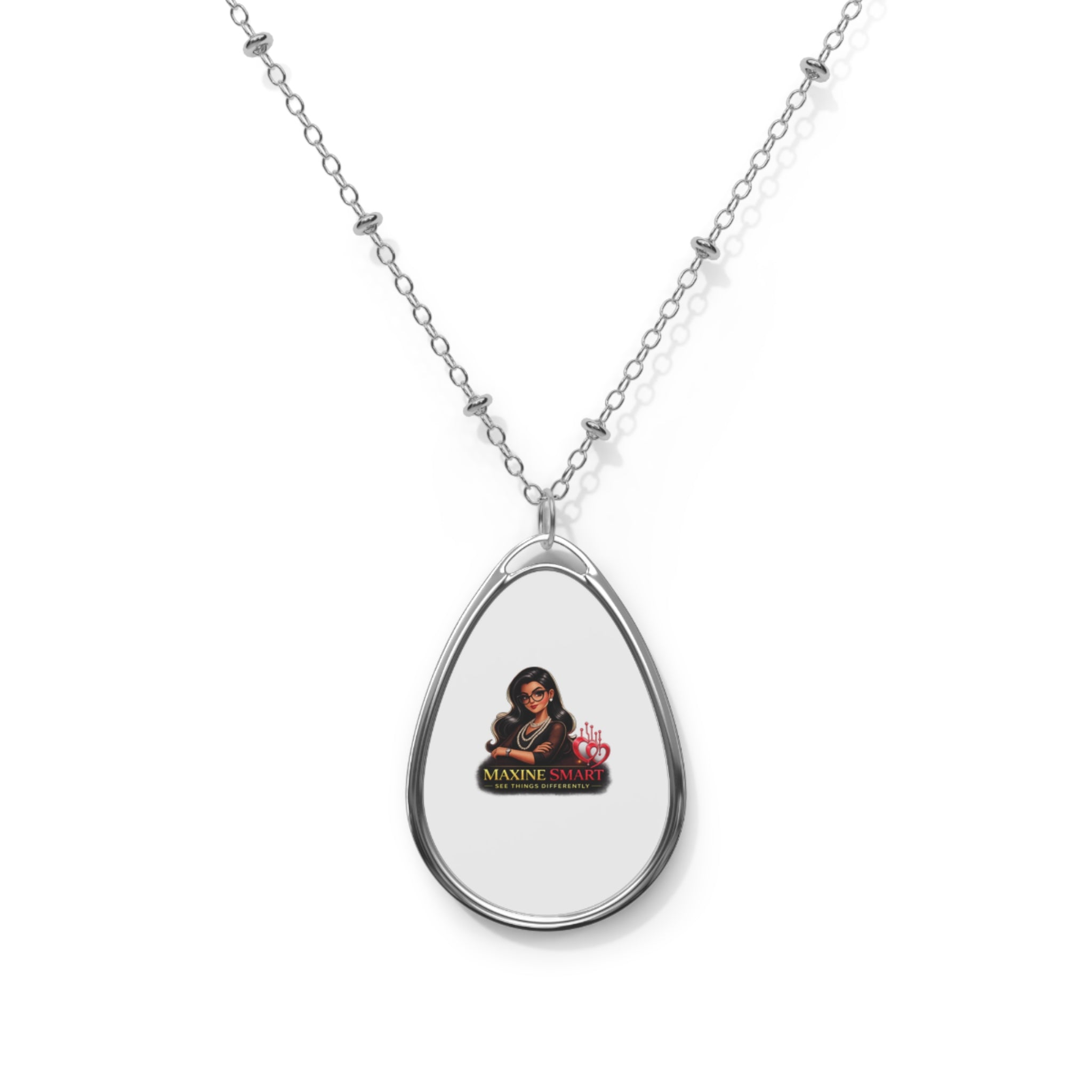 Maxine Smart Oval Photo Necklace