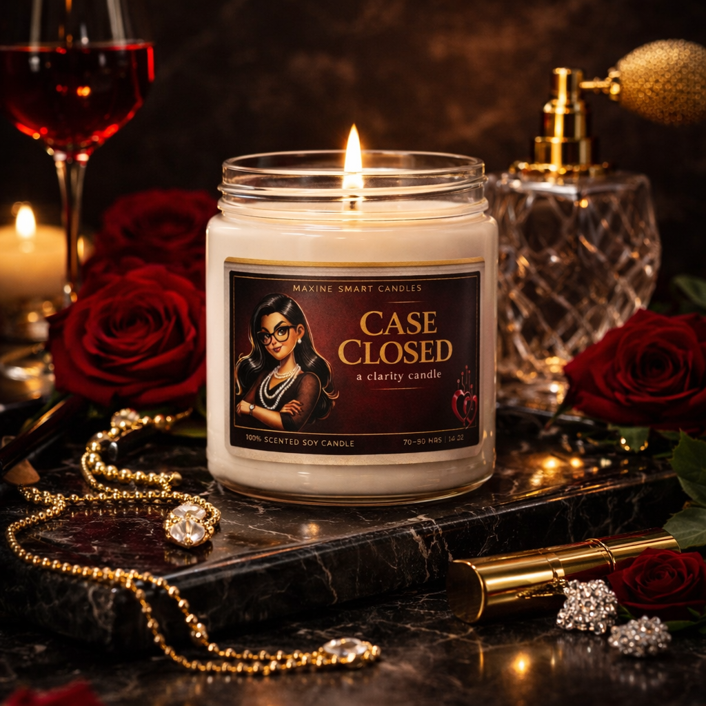 Case Closed Scented Soy Candle (9 oz) - Clarity & Focus Candle