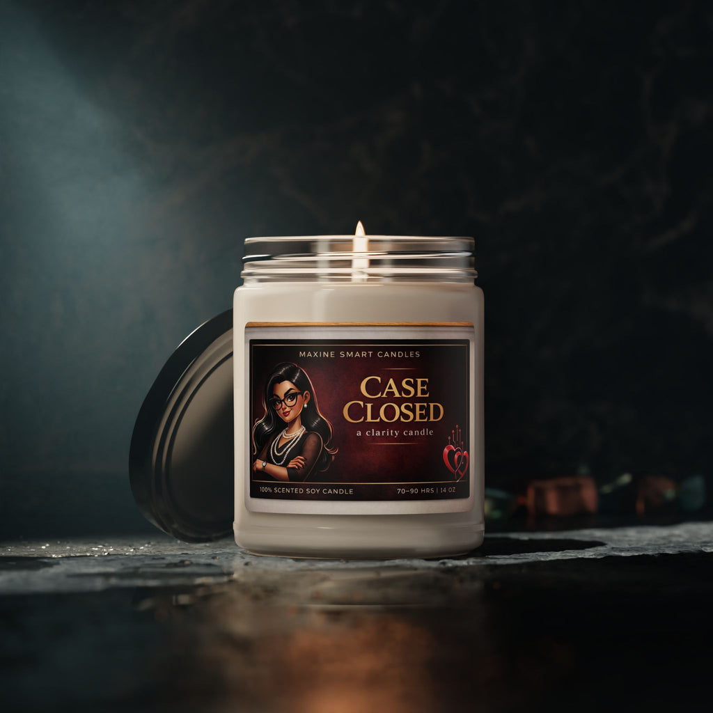 Case Closed Scented Soy Candle (9 oz) - Clarity & Focus Candle