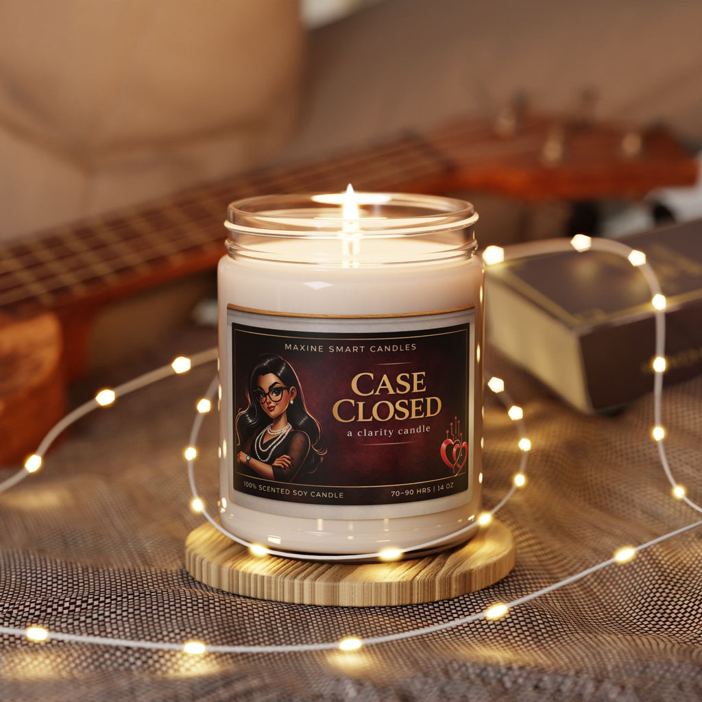 Case Closed Scented Soy Candle (9 oz) - Clarity & Focus Candle