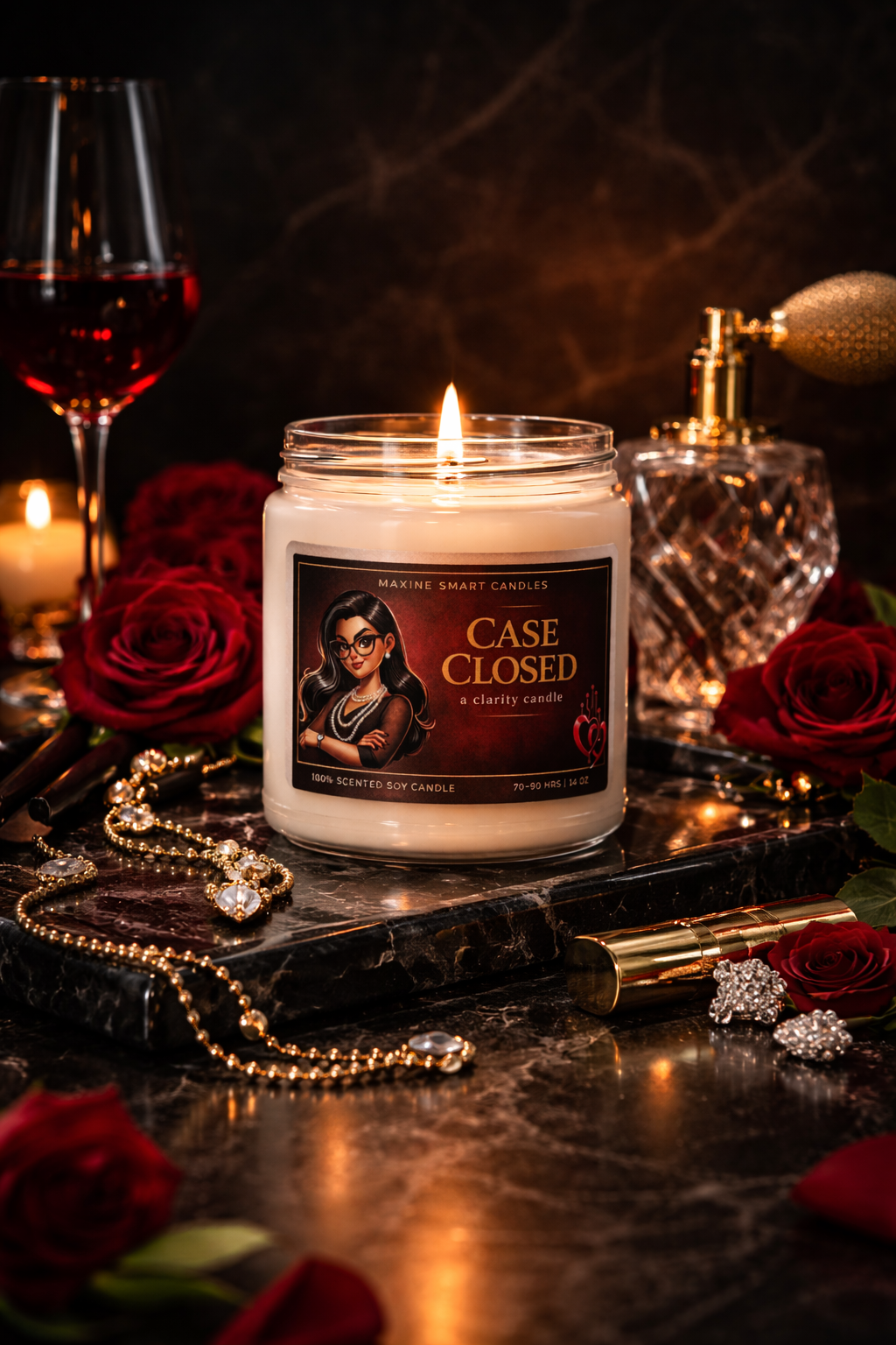 Case Closed Scented Soy Candle (9 oz) - Clarity & Focus Candle